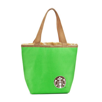 Wholesale 420D Promotional Canvas Cooler Food Tote Bag With Drawstring closure