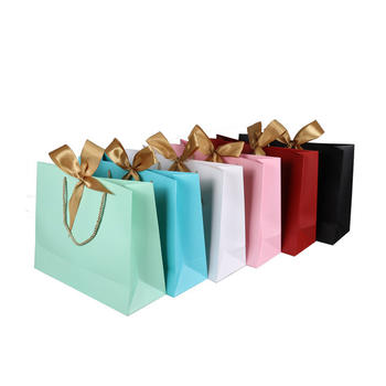 Wholesale Custom Printed Paper Bags Craft Shopping Tote Paper Bag